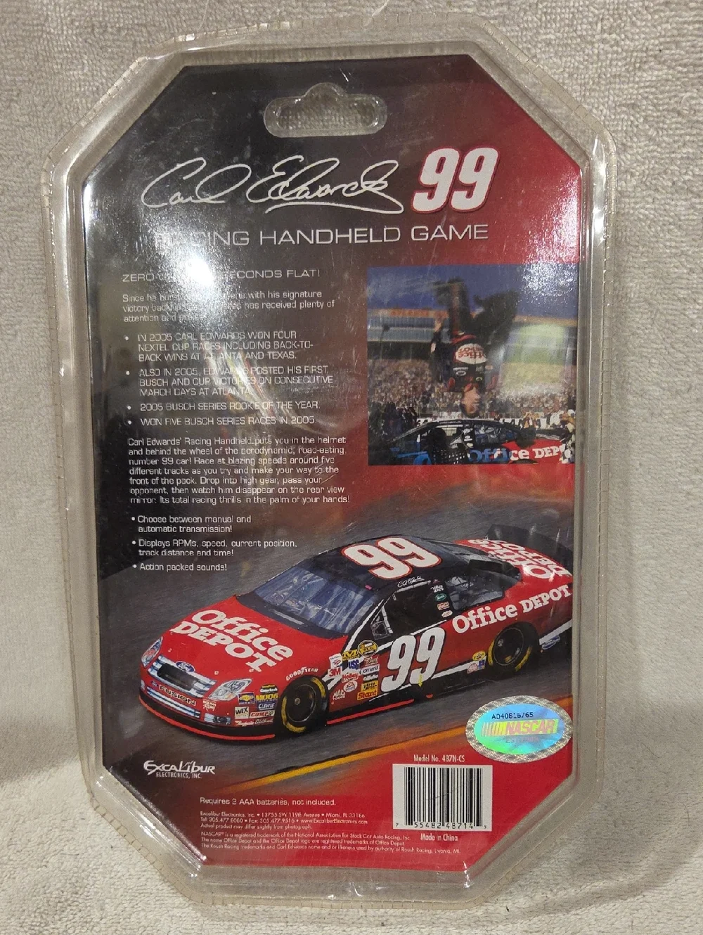 CARL EDWARDS 99 NASCAR HANDHELD GAME